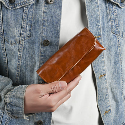 Retro Magnetic Handmade Leather Sunglasses Case