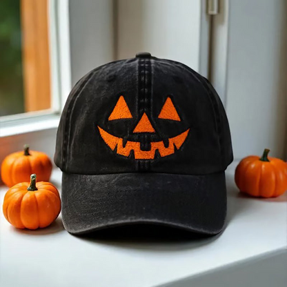 Retro Halloween Pumpkin Autumn Style Print Hat
