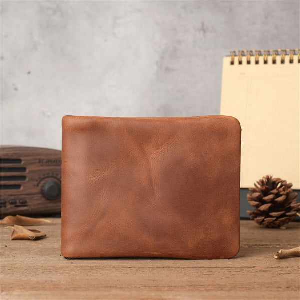 Retro Handmade Leather Multi-card Slots Short Wallet