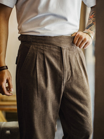 Retro Corduroy Gurkha Pants