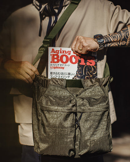 Retro Camouflage Nylon Pilot Helmet Bag Large Capacity Crossbody Bag Handbag