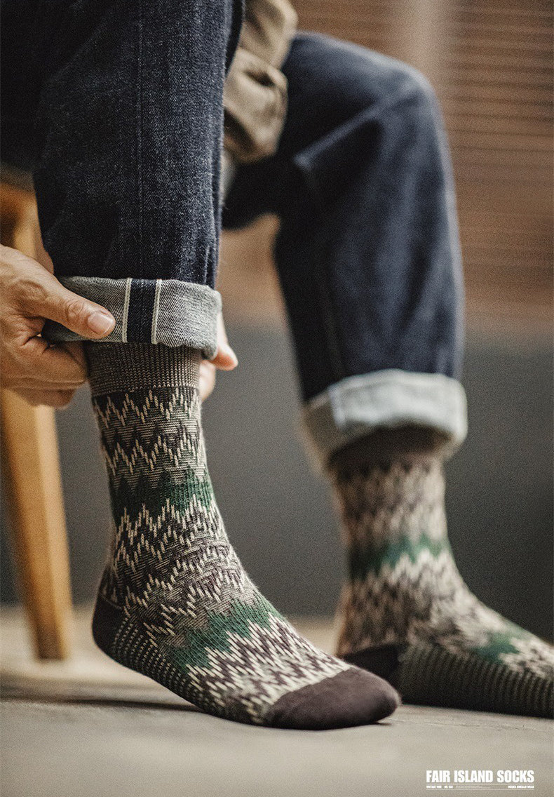 Vintage Vibe Fair Island Socks