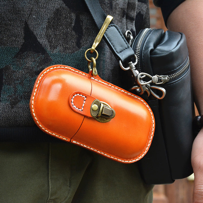 Retro Handmade Leather Glasses Case