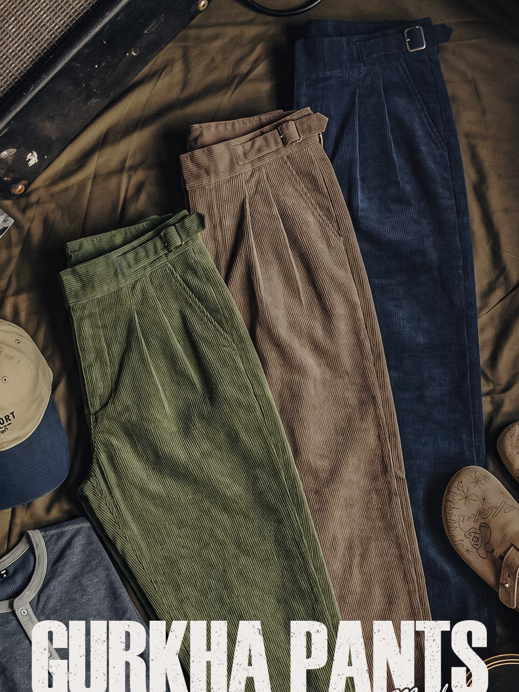 Retro Corduroy Gurkha Pants