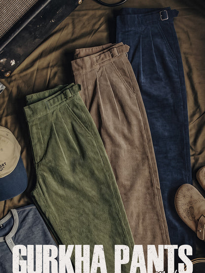 Retro Corduroy Gurkha Pants