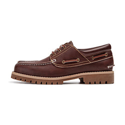 Retro Leather Classic Boat Shoes Work Shoes