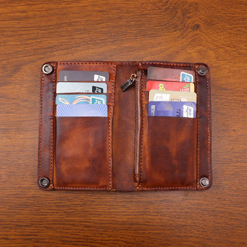 Retro Handmade Leather Wallet Multi-card Slots Wallet