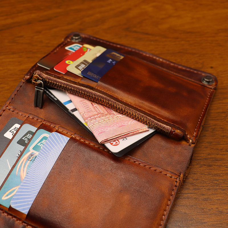 Retro Handmade Leather Wallet Multi-card Slots Wallet
