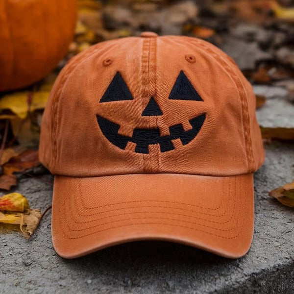 Retro Halloween Pumpkin Autumn Style Print Hat