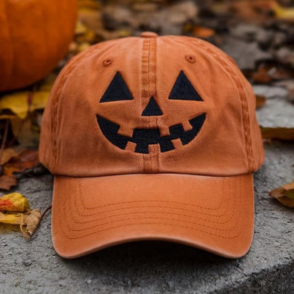 Retro Halloween Pumpkin Autumn Style Print Hat
