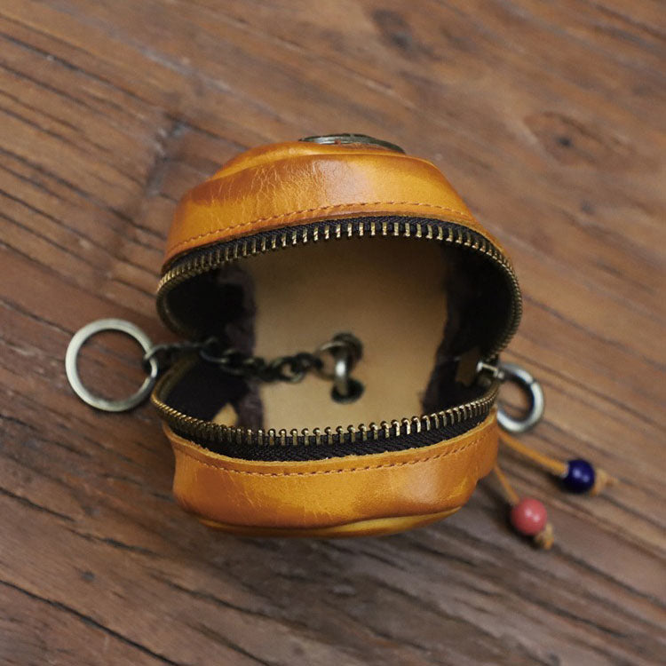 Retro Handmade Leather Coin Bag Storage Bag