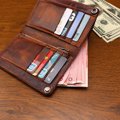 Retro Handmade Leather Wallet Multi-card Slots Wallet