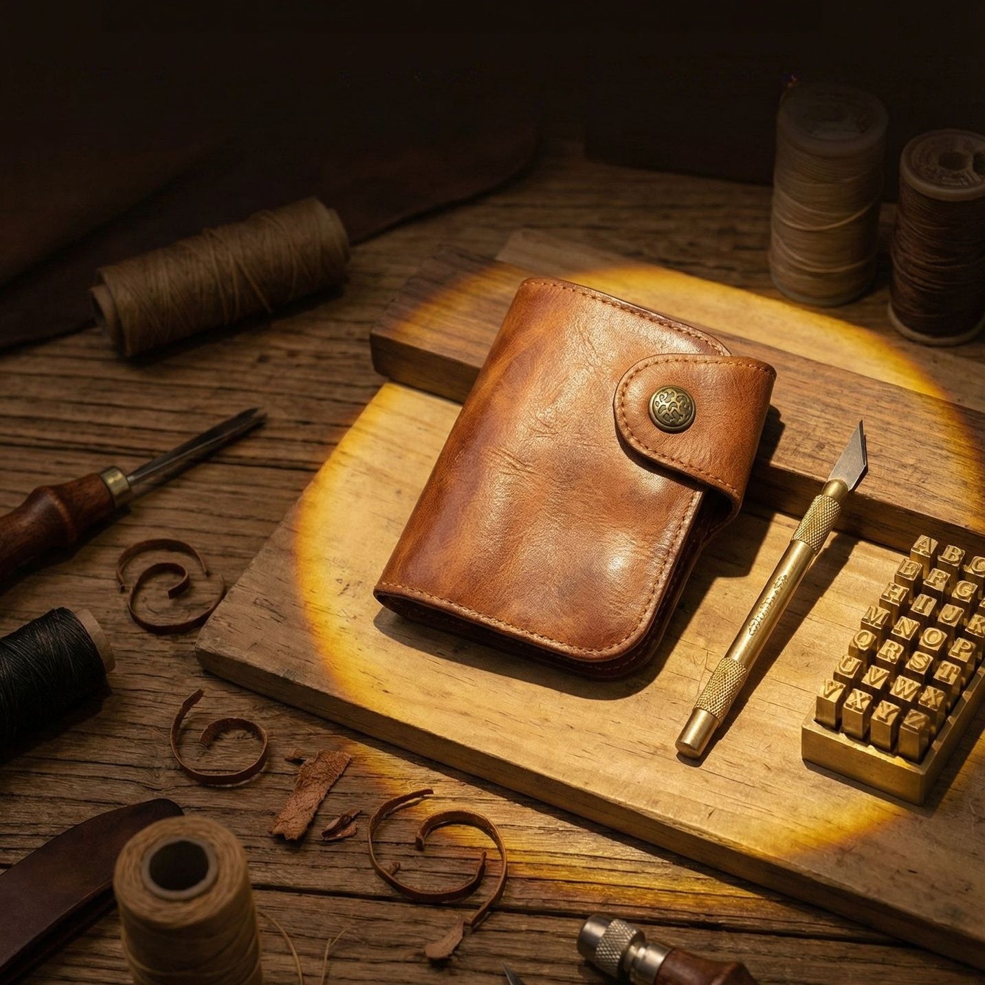 Retro Handmade Leather Card Coin Wallets