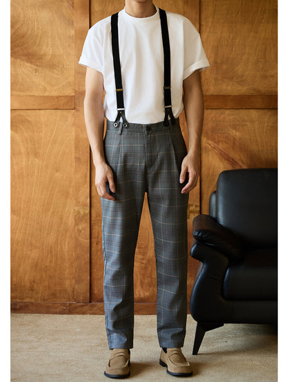 Retro Style Casual Overall Pants