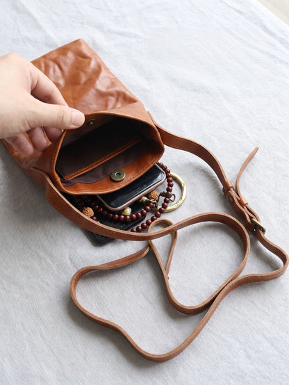 Retro Handmade Leather Crossbody Bag