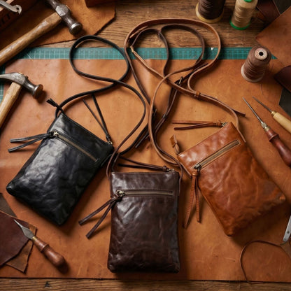 Retro Handmade Tanned Leather Shoulder Bag