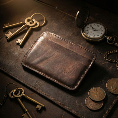 Retro Handmade Leather Card Wallets
