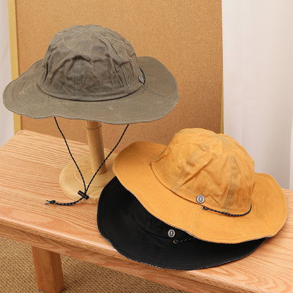 Retro Wax Cloth Fisherman Caps