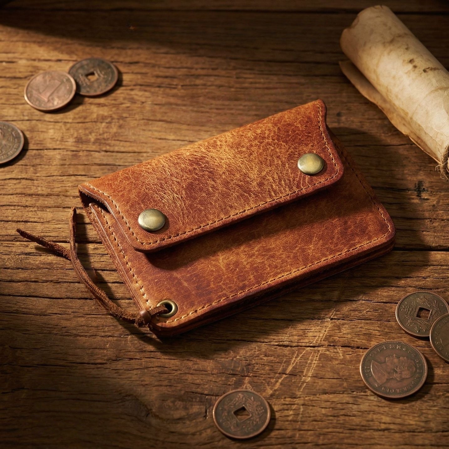 Retro Handmade Leather Card Wallets