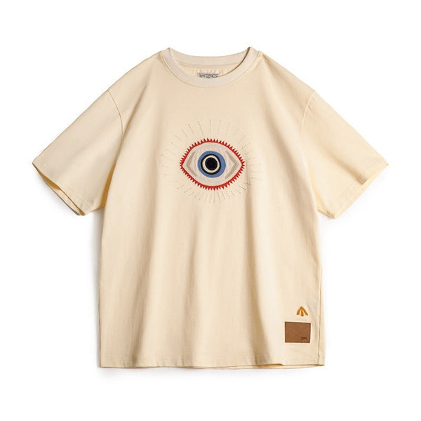 Retro Embroidery Guardian Eye T-shirt
