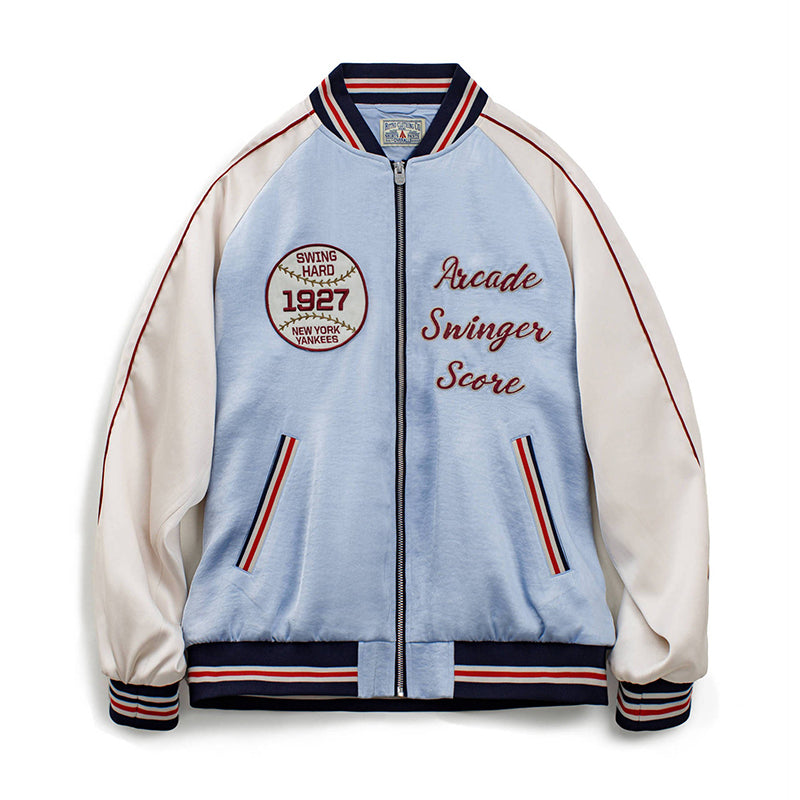 Retro Embroidered Yokosuka Baseball Jacket