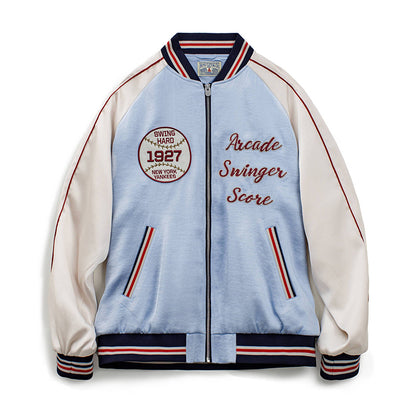 Retro Embroidered Yokosuka Baseball Jacket