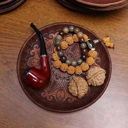 Retro Handmade Storage Leather Tray