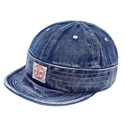 Retro Denim Flip Hat Beret Casual Cap Adjustable Hat