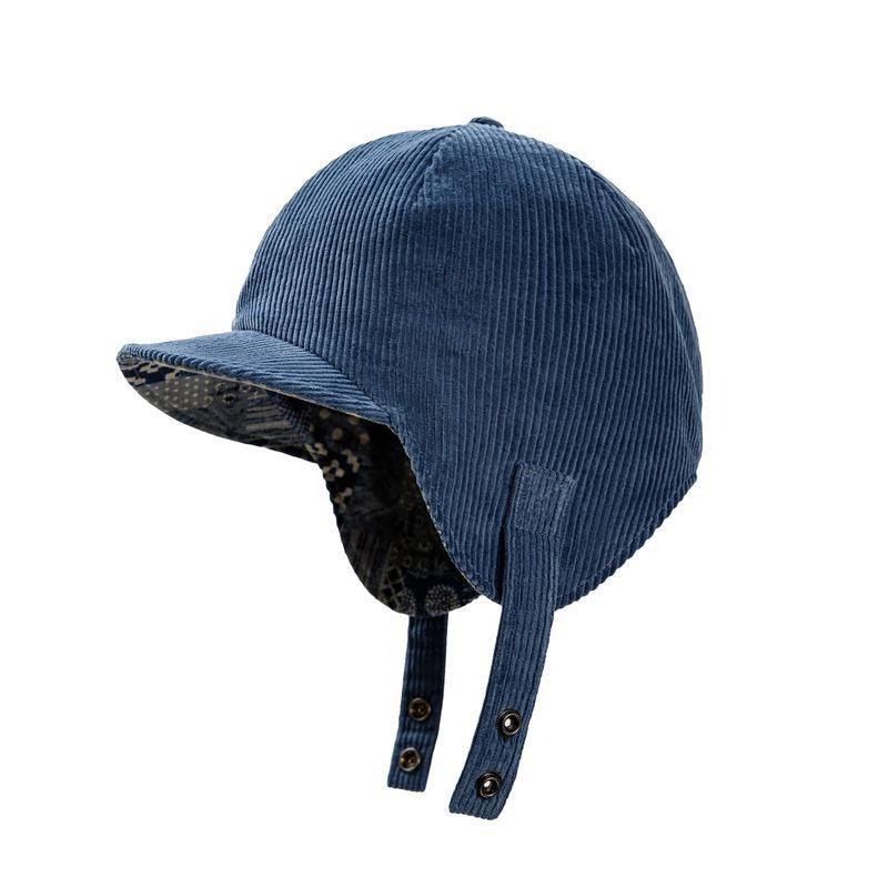 Retro Corduroy Windproof Ear Protection Hat