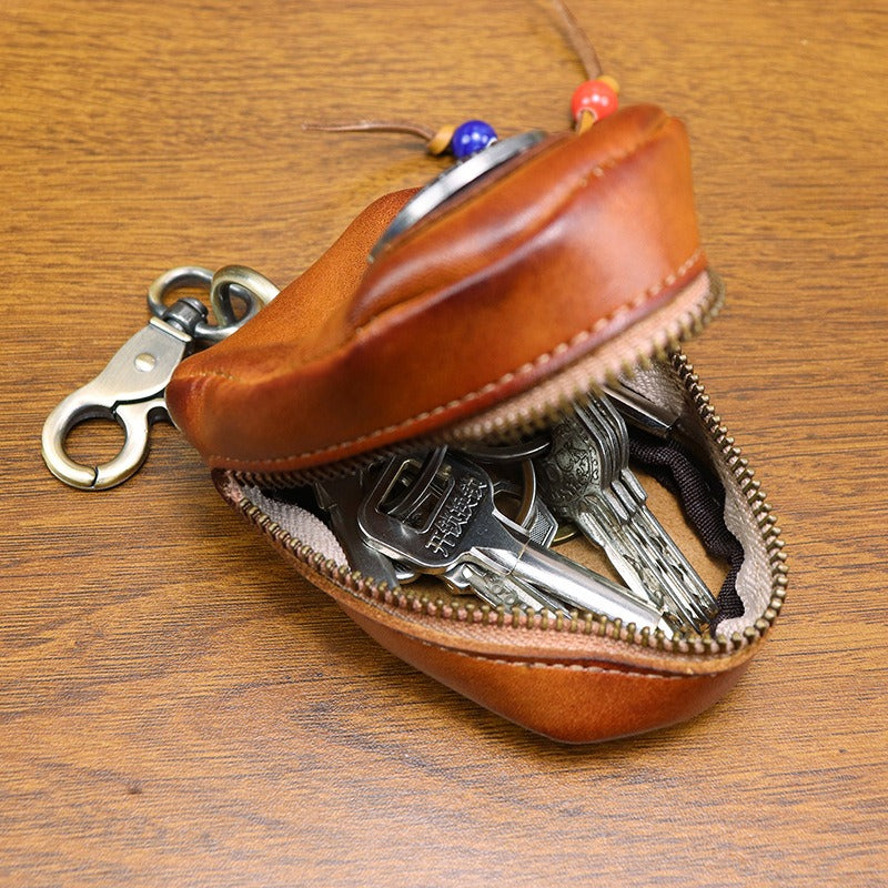 Top-grain Leather Vintage Key Pouches Wallet