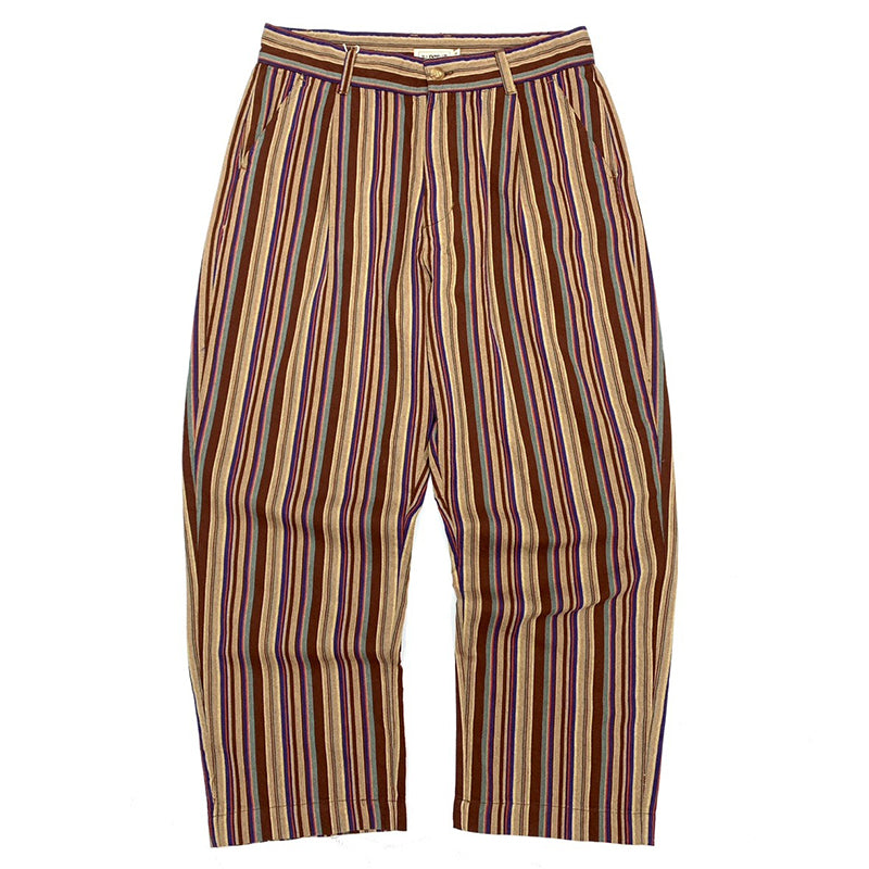 Retro Cotton Striped Casual Pants