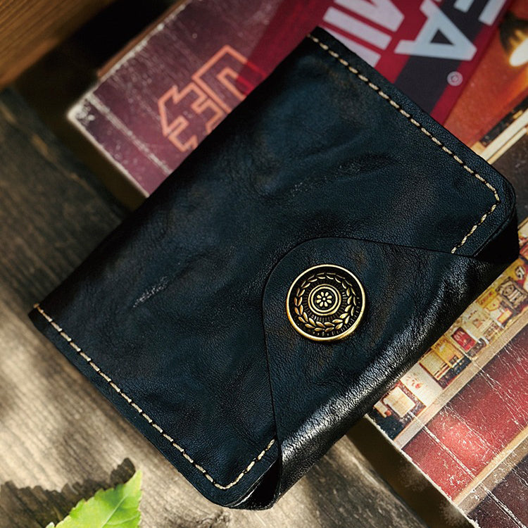 Retro Handmade Leather Card Wallet