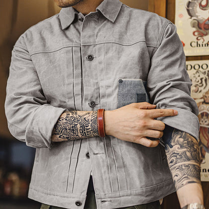 Vintage canvas oil wax jacket hunting oil wax jacket