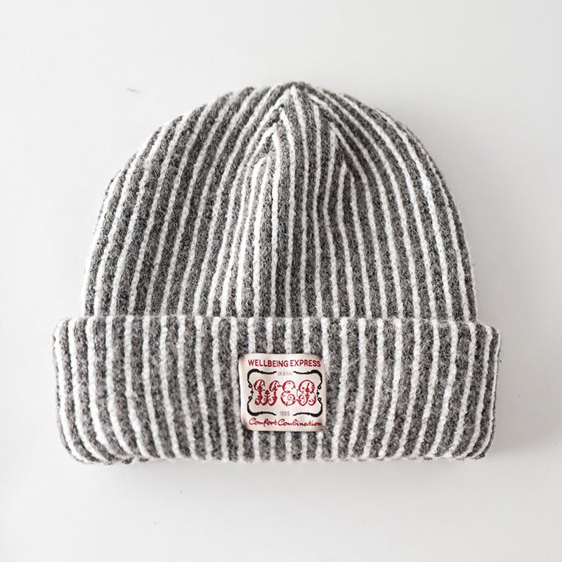 Retro Striped Knitted Hat