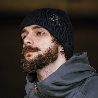 Vintage Winter Knitted Wool Beanie Hat