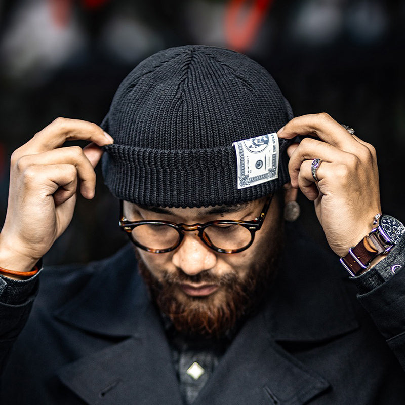 Vintage Winter Knitted Wool Beanie Hat