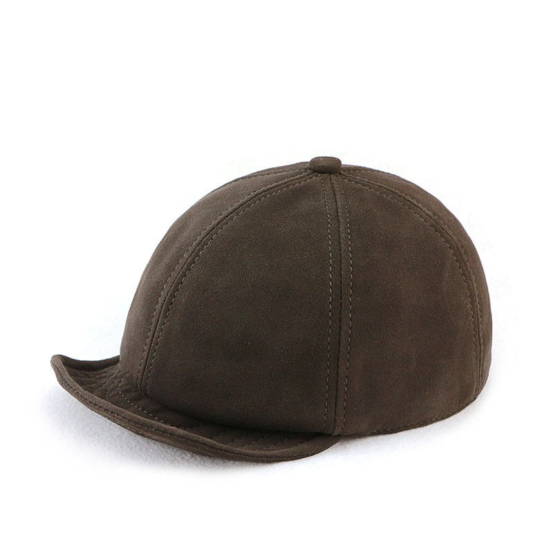 Retro Casual Leather Suede Sheepskin All-match Hats