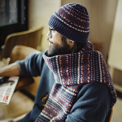 Retro Warm Soft Knitted Hat and Scarf