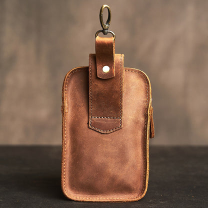 Retro Handmade Leather Phone Case Waist Bag
