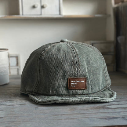 Retro Flip Hat Beret Casual Cap Adjustable Hat