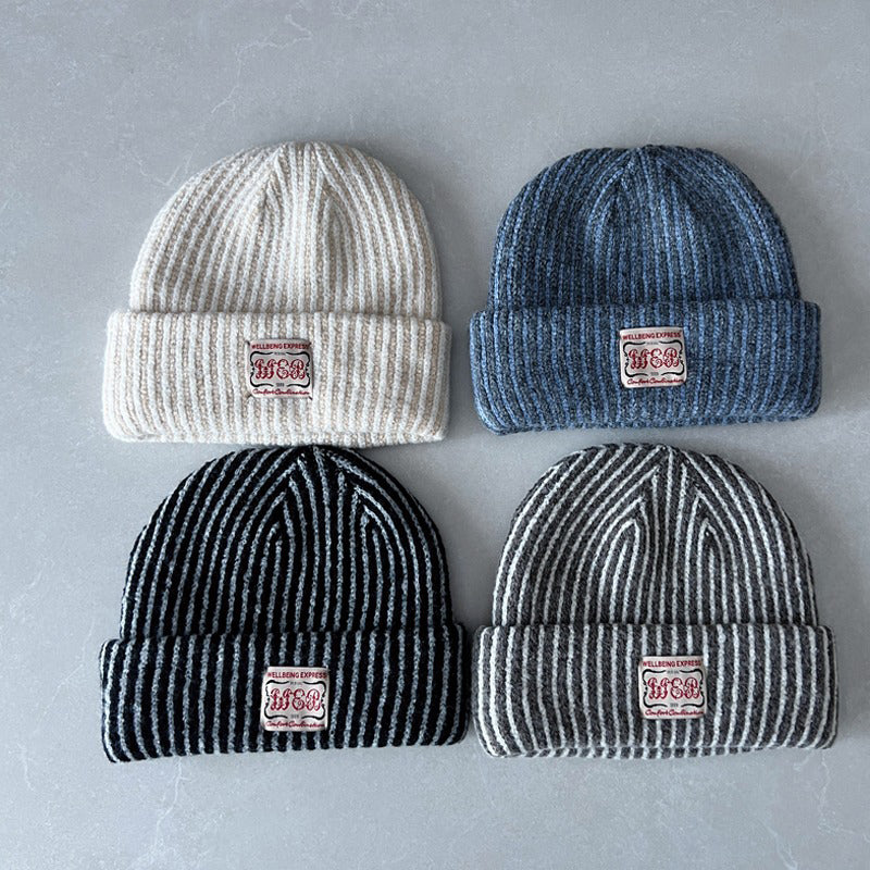 Retro Striped Knitted Hat