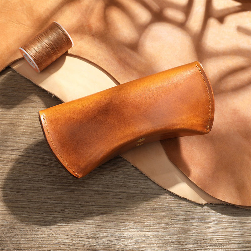 Retro Handmade Leather Glasses Case