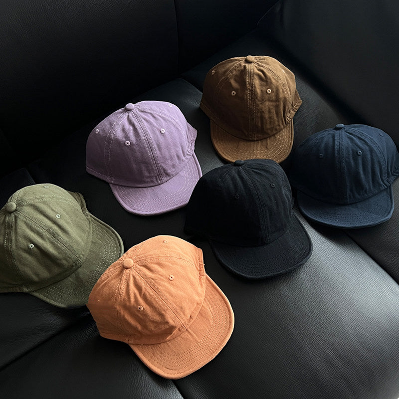 Retro Embroidered Baseball Cap Flip Hat Adjustable Hat