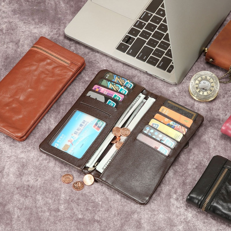 Retro Handmade Leather Wallet Multi-card Slots Wallet