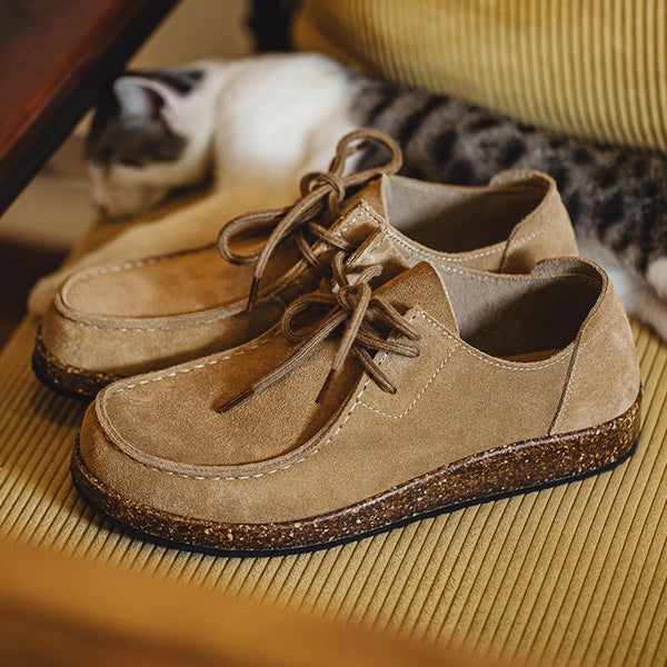 Retro Leather Suede Wallabee X Birkenstock Shoes