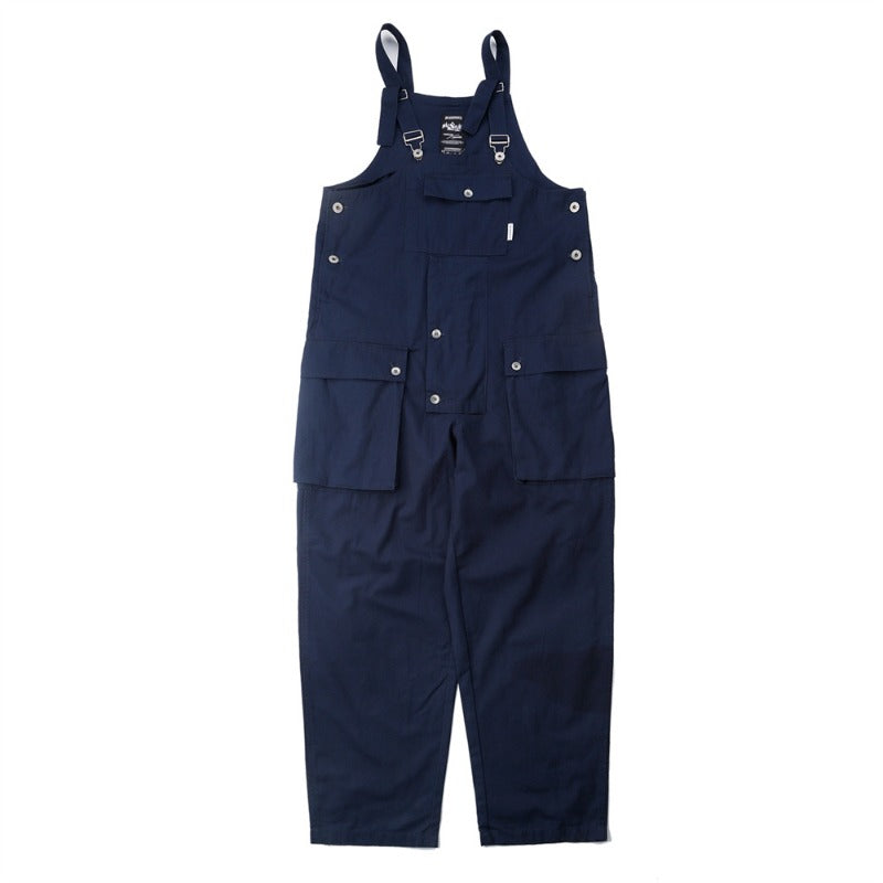 Retro Style Casual Multi-Pocket Overall Cargo Pants