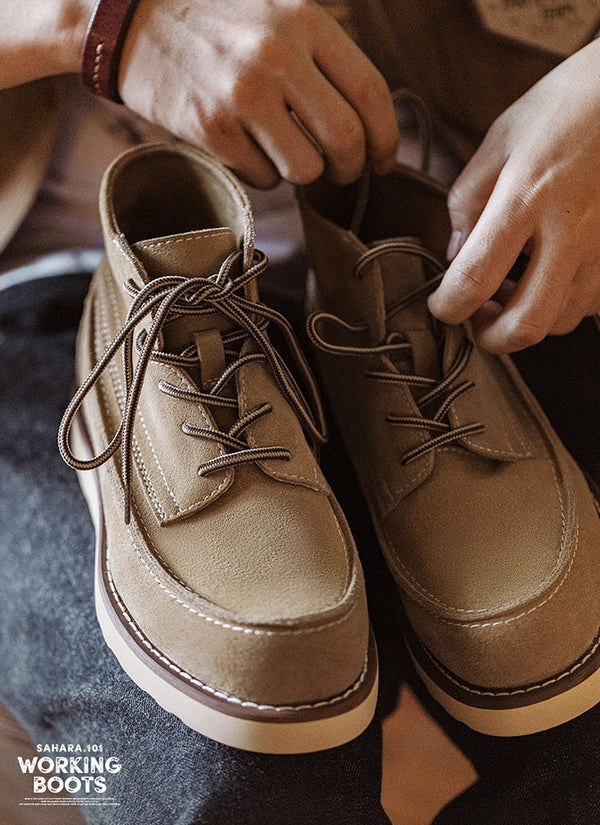 Retro Suede Working Boots