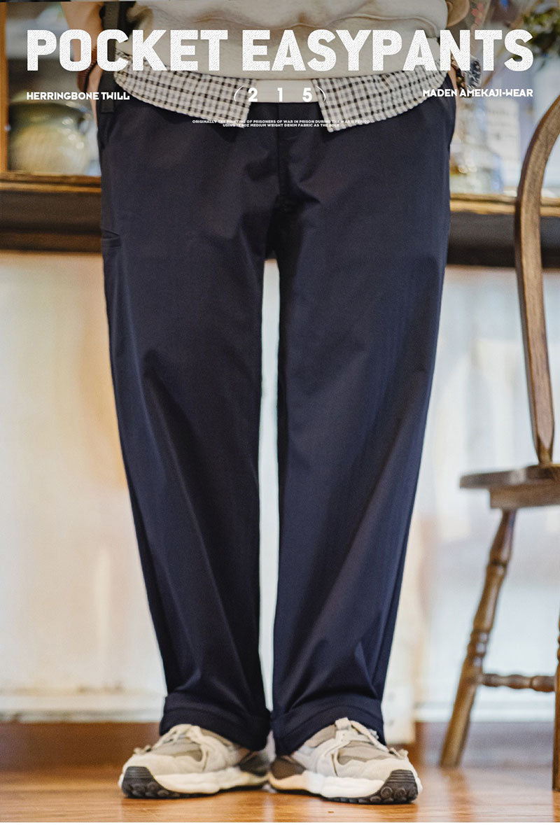 Retro Herringbone Cleanfit Easy Pants