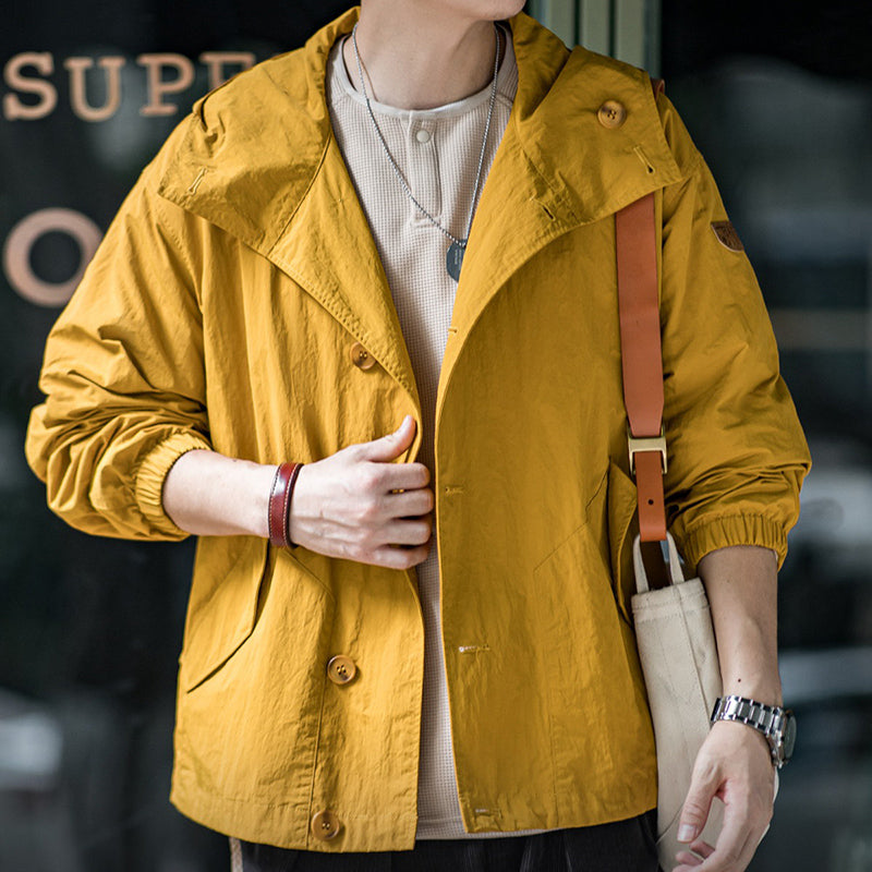 Retro Casual Loose Hooded Jacket