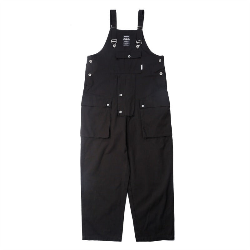 Retro Style Casual Multi-Pocket Overall Cargo Pants